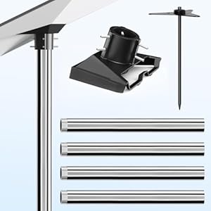 Starlink Pole Mount Gen 3, Starlink Montageset is voorzien van 1,5 m een duurzame paal met een diameter van 1,5 mm, 1,5 mm verdikte buismuur Starlink Gen 3-montage met grondanker zonder graaf en