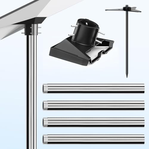 Starlink Pole Mount Gen 3, Mounting Kit Features 5.3ft a Durable 1.5'' Diameter Pole, 1.5mm Thickened Tube Wall Starlink Gen 3 Mount with No-Dig Ground Anchor and V3 Pipe Adapter