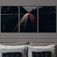 3 Piece Framed Canvas Wall Art Colorful Industrial Lights Canvas Prints Home Artwork Decoration for Living Room,Bedroom - 16