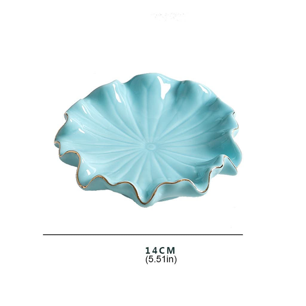 Jabonera Autodrenante Lotus hoja forma de drenaje jabonera de drenaje de jabón simple plato de jabón interior baño cocina cerámica loto hoja jabón plato plato sostenedor Jabonera Jabonera Guardar