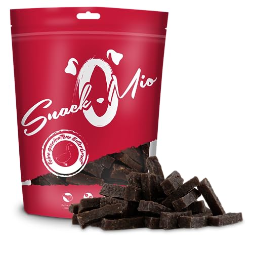 SnackOMio - Premium Kausnack für Hunde - Feine geschnittene Entenbrust, 70g, (1 x 0,07kg)