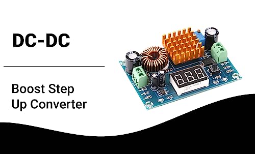 Ymiko Boost Converter Module XL6009 DC to DC 3.0-30 V to 5-35 V Output Voltage Adjustable Step-up Circuit Board Apply to Laptops Voltage Regulator for Solar Panels4