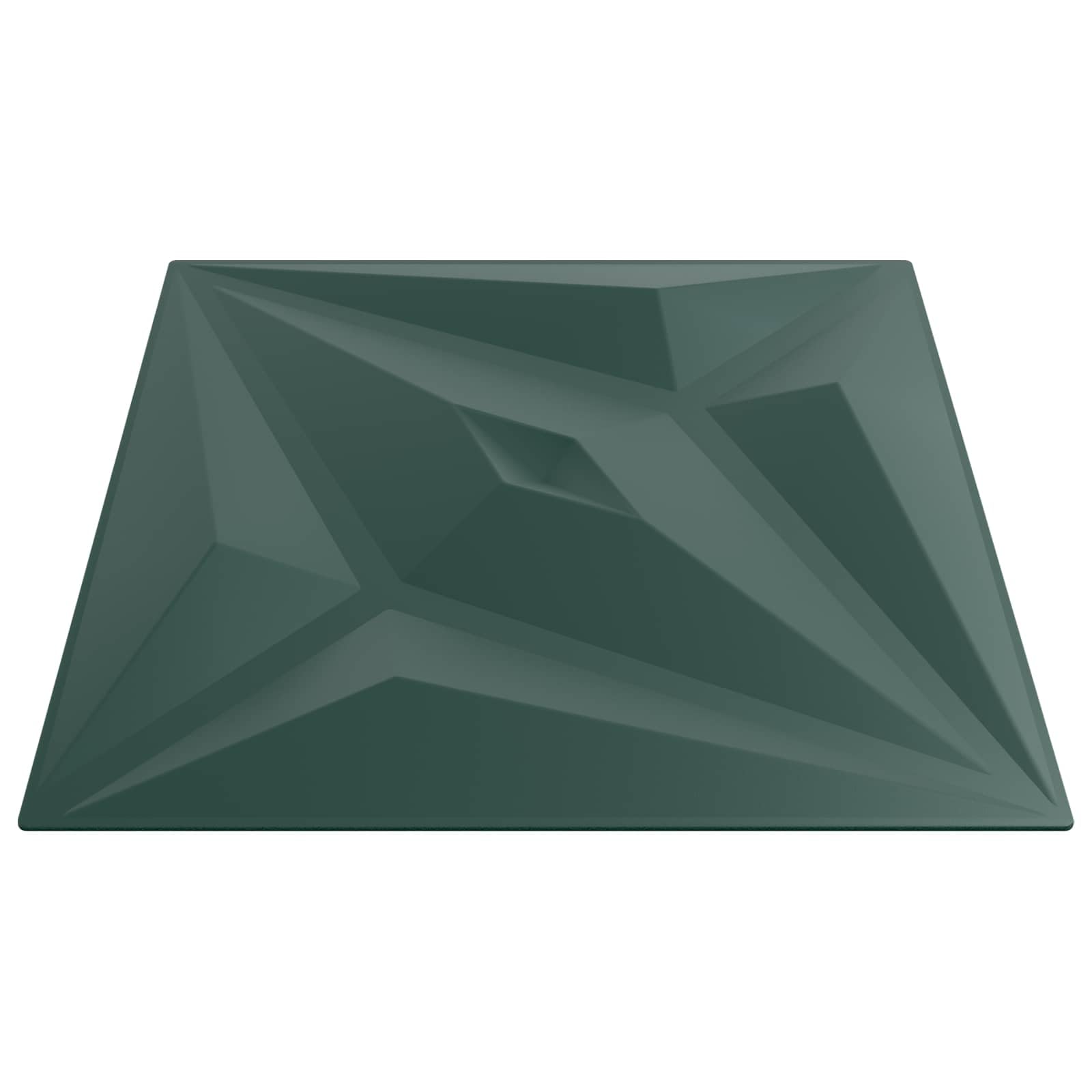 Panele ścienne gwiazda zielona, 48 sztuk, 50 x 50 cm, pianka XPS, okładzina ścienna 3D, dekoracja do salonu, sypialni, korytarza, renowacja, remont, struktura