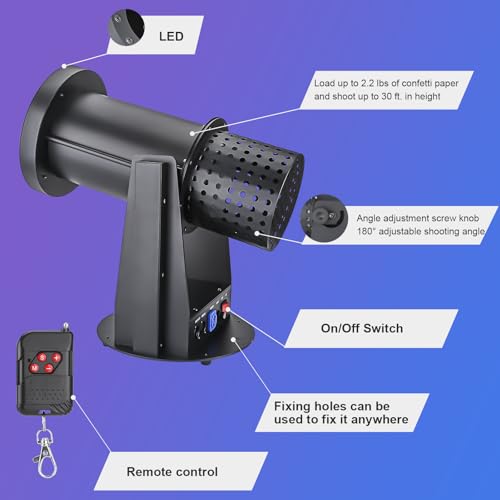 led confetti machine 1500w electric confetti lights confetti blower with remote control digital confetti cannon for dj parties nightclubs weddings stages concerts event shows