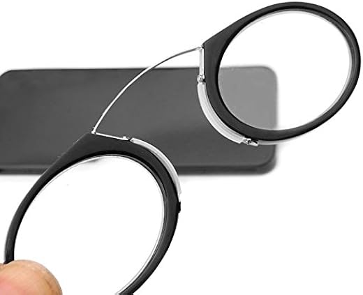 AEC ID Globus Go Everywhere Pince Nez Style Nose Resting Pinch Fit Portable Reading Glasses With No Temple Arms Readers (+...