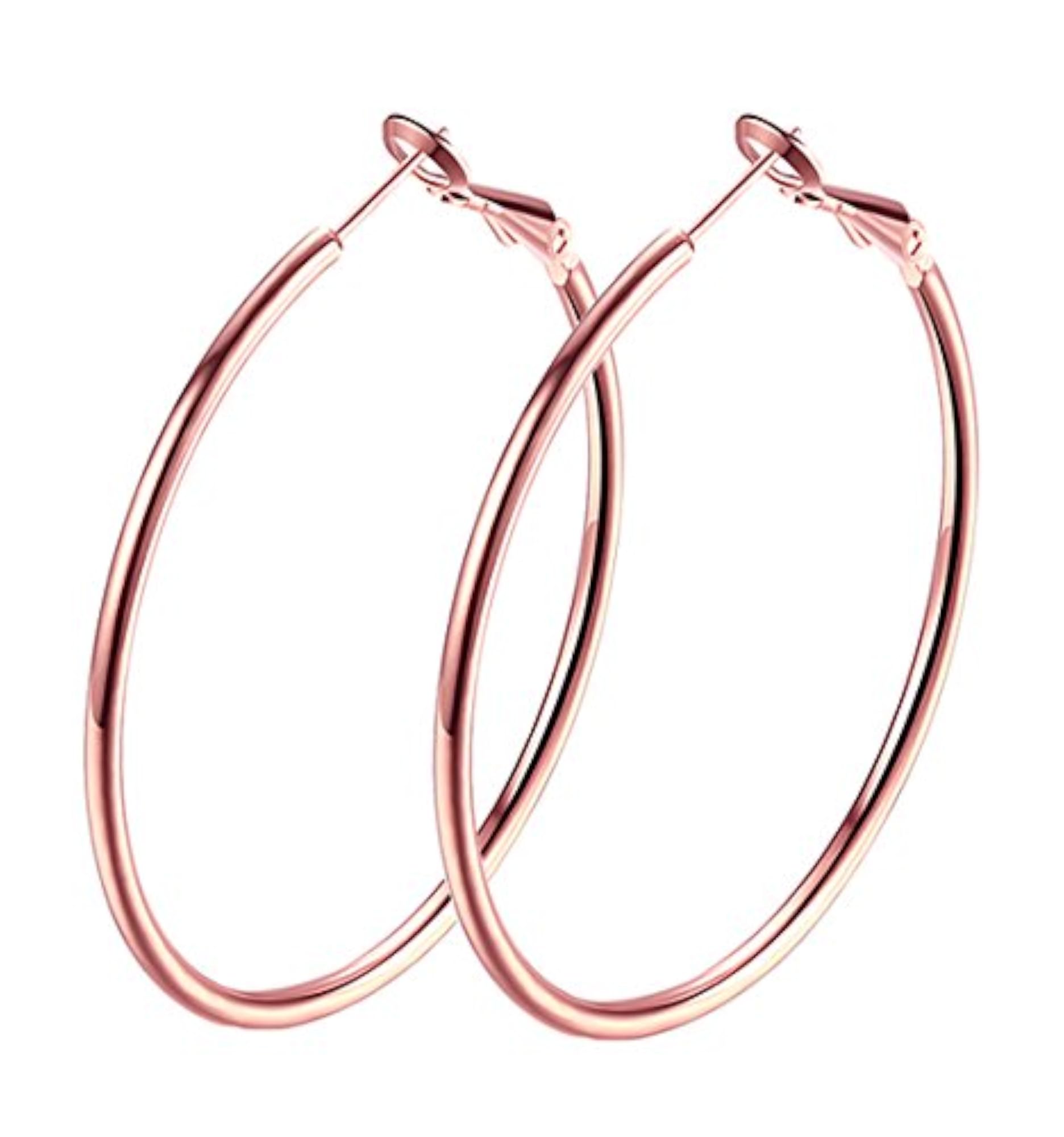 Women's 18K Gold Plated Rounded Hoop Earrings