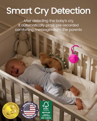Image of CHICWAY Portable Sound Machine with AI Cry Detection White Noise Machine | Mom's Choice Awards 18 Soothing Sound Bluetooth Speaker Night Light White Noise for Baby Adult Home Travel Office Barbie Pink