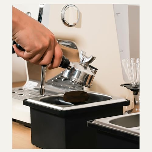 Boîte à expresso de capacité supérieure en acier inoxydable brossé durable - 6