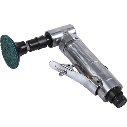 1/4 inch Angle Air Die Grinder,20000 RPM, 90 Degree Angled,with 4 pcs 2" Roll Lock Sanding Discs, Polished Color Pneumatic Angle Die Grinder