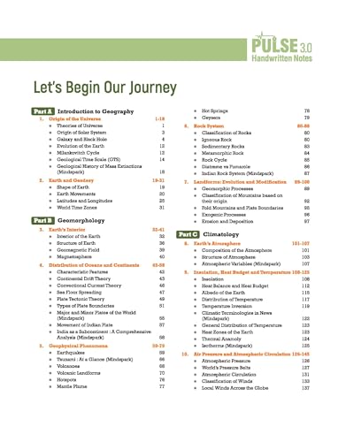 Image of Arihant PULSE 3.0 UPSC Handwritten Notes Conceptual Geography | Fully Revised Edition with SMART Framework | for UPSC Prelims, State PCS and Other Competitive Exam | English Medium