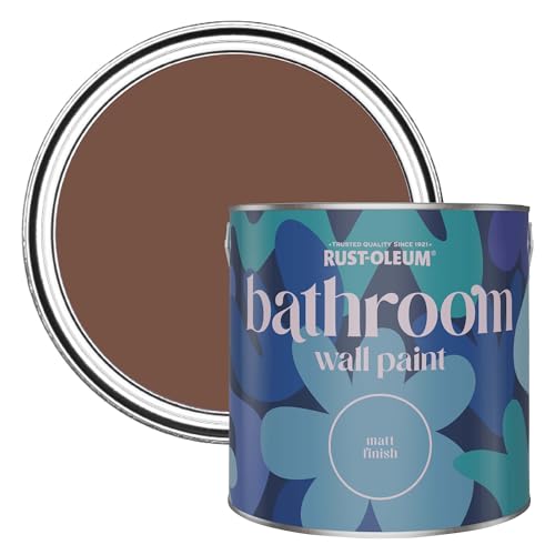 Rust-Oleum Water-Resistant Bathroom Wall & Ceiling Paint in Matt Finish - Faded Ember 2.5 litres