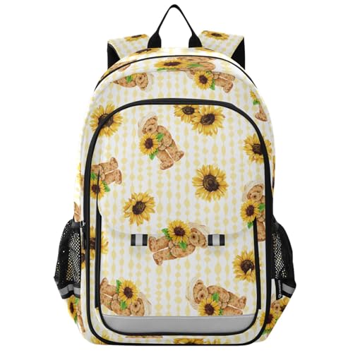 Sac à dos ordinateur enfants ours tournesol A1287 pour lycée