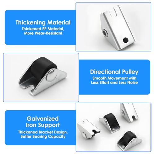 8 Stück 15 mm Kleine Radrollen für Möbel – Hochleistungsrollen, Nicht Schwenkbar, Fix Schieberollen, Transportrollen 15 mm, Inklusive 18 Schrauben, Tragkraft 25 kg pro Rolle (0.5 inch)