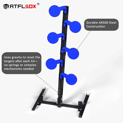 Cible en acier pour tir Atflbox AR500 résistant aux impacts de compétition
