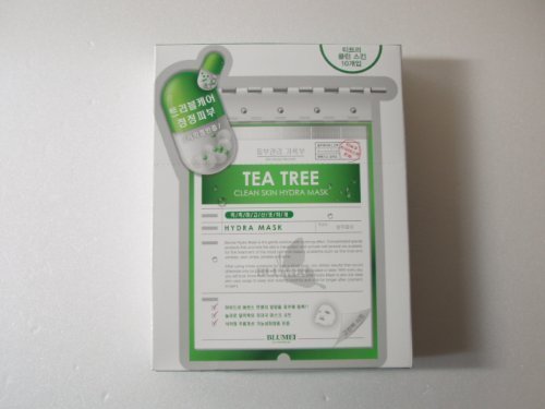 Korean Cosmetics_Blumei Tea Tree Clean Skin Hydra Mask_27g x 10pcs
