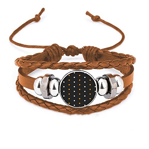 Bracelet en cuir Halloween Dot-Happy en cuir véritable et finition Art déco