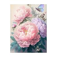 クロスステッチ 花瓶の牡丹【完成品】 Amazon | (14カラット)大人の