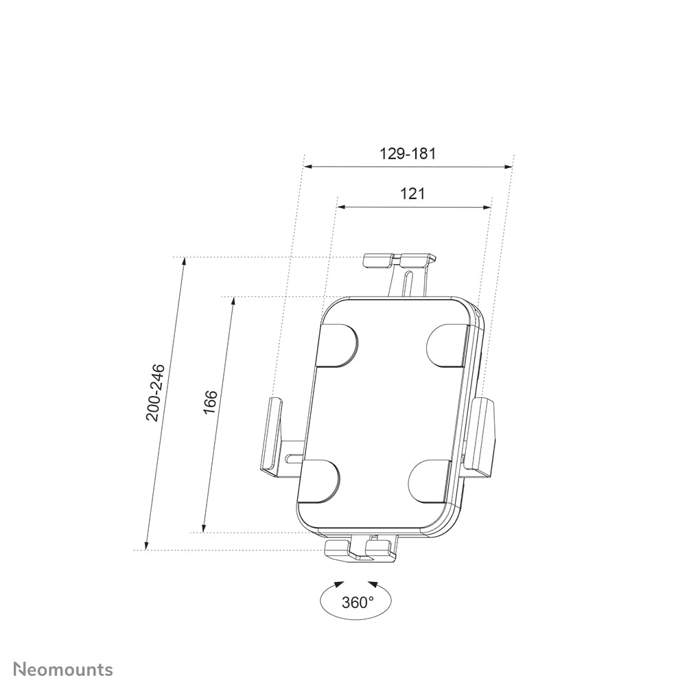Neomounts by Newstar WL15-625BL1 - Soporte pasivo para Tablet/UMPC, Color Negro