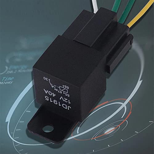 Relé automotriz 12V 40A enchufe 4 pines normalmente cerrado con cable 4
