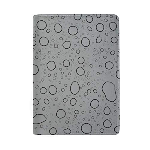 Preisvergleich Produktbild Wassertropfen Schwarzweiss-Regenglas-Passhalter-Abd... RFID-Sperrkartenetui Travel Passport Organizer Protector