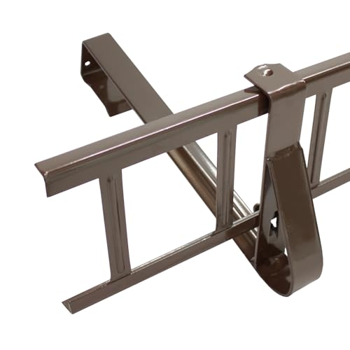 Decket Schneegitter 3,0 m x 200 mm Typ D, Schneeschutz für Dach, Komplettes Set mit 2x 1,5 m Schneefanggittern, 4x Schneefanggitterstützen & 4x Verbindern, Schneefangsystem aus Stahl, Braun