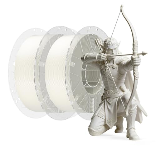 Image of Creality 3D Printer RFID Filament Bundle, Hyper PLA Filament 1.75mm for 3D Printing, Hyper PLA RFID Filament No-Tangling High Precision, 1KG(2.2 lbs) Spool (2 White)