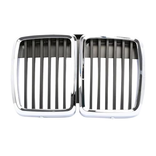 Parrilla delantera tipo riñón para BMW E30 Serie 3 (1982-1991) con acabado cromado en negro