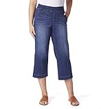 Jag Jeans Women's Eliana Wide Pull on Crop Trouser, mid Indigo, 2