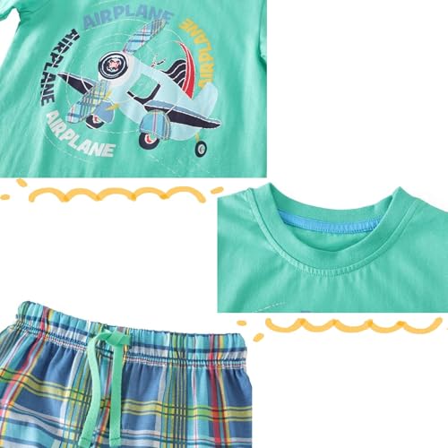 Boy Shorts Sets Dinosaur Animal Print Shirt Summer Outfits Set 2pcs Casual Clothes - Image 6