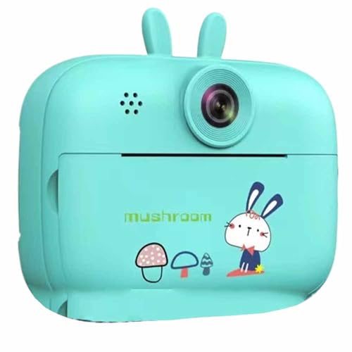 Appareil photo instantané avec carte TF 32G et papier impression caméra vidéo enfant Vert5
