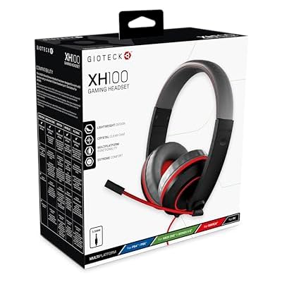 Gioteck XH100S Stereo Headset for Nintendo Switch, PS5, PS4, Xbox Series S/X, PC, Mobile - Red