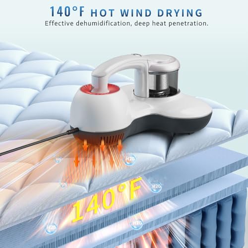 Mattress Vacuum Cleaner, UV Bed Cleaner 12KPa Handheld Upgraded Effectively Clean Up Bed, Pillows, Cloth Sofas, Carpets and Ther Fabric Surfaces