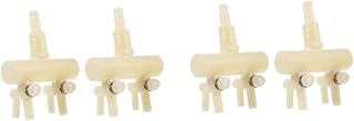 balacoo 4 Pcs Oxygen Pump Shunt Fish Tank Air Pump Splitter Air Flow Control Lever Valve Air Fittings Air Flow Splitter forÂ Aquarium Plastic Gas Line Control Valve White