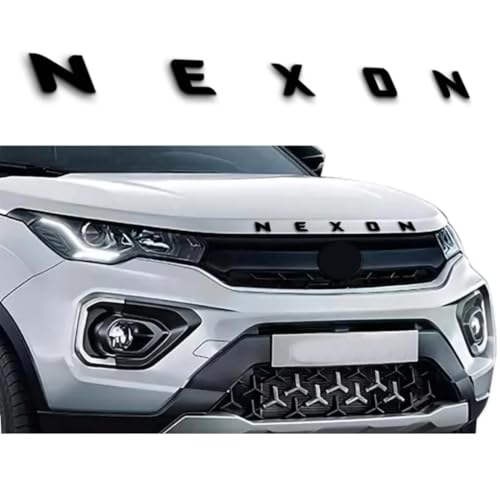 Image of Nexon Car Accessories 3D Logo Names Emblem Letters for Car Bonnet in Black Color