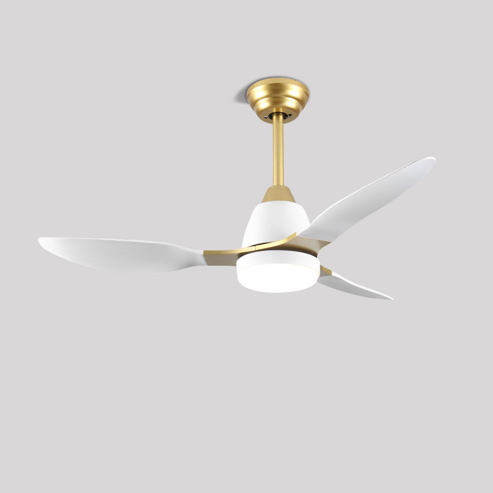 SXDMOUBK Modern 42in Ceiling Fan With Light Indoor Quiet Remote Dimmable LED Fixtures 6 Speed For Bedroom Lounge Room Living 3 ABS Blades