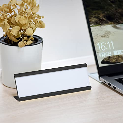 Support plaque de nom aluminium stable pour identifier clairement chaque bureau