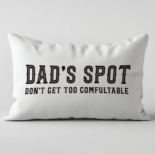 bitCNY Dads Spot Pillow Covers 12x20 Funny Dad Daddy Gifts for Fathers Day Birthday from Daughters Sons Father Gifts Decorative Lumbar Pillow Covers for Bedroom Living Room Home