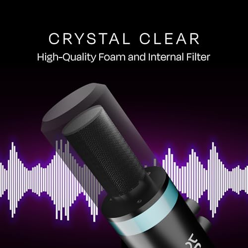 Kreo Sonik Gaming Mic, XLR/USB Dynamic Mic for Gaming, Gaming Mic for PC with Desk Stand & RGB Light, Streaming Microphone, Gain & Mute Buttons for... - Image 2