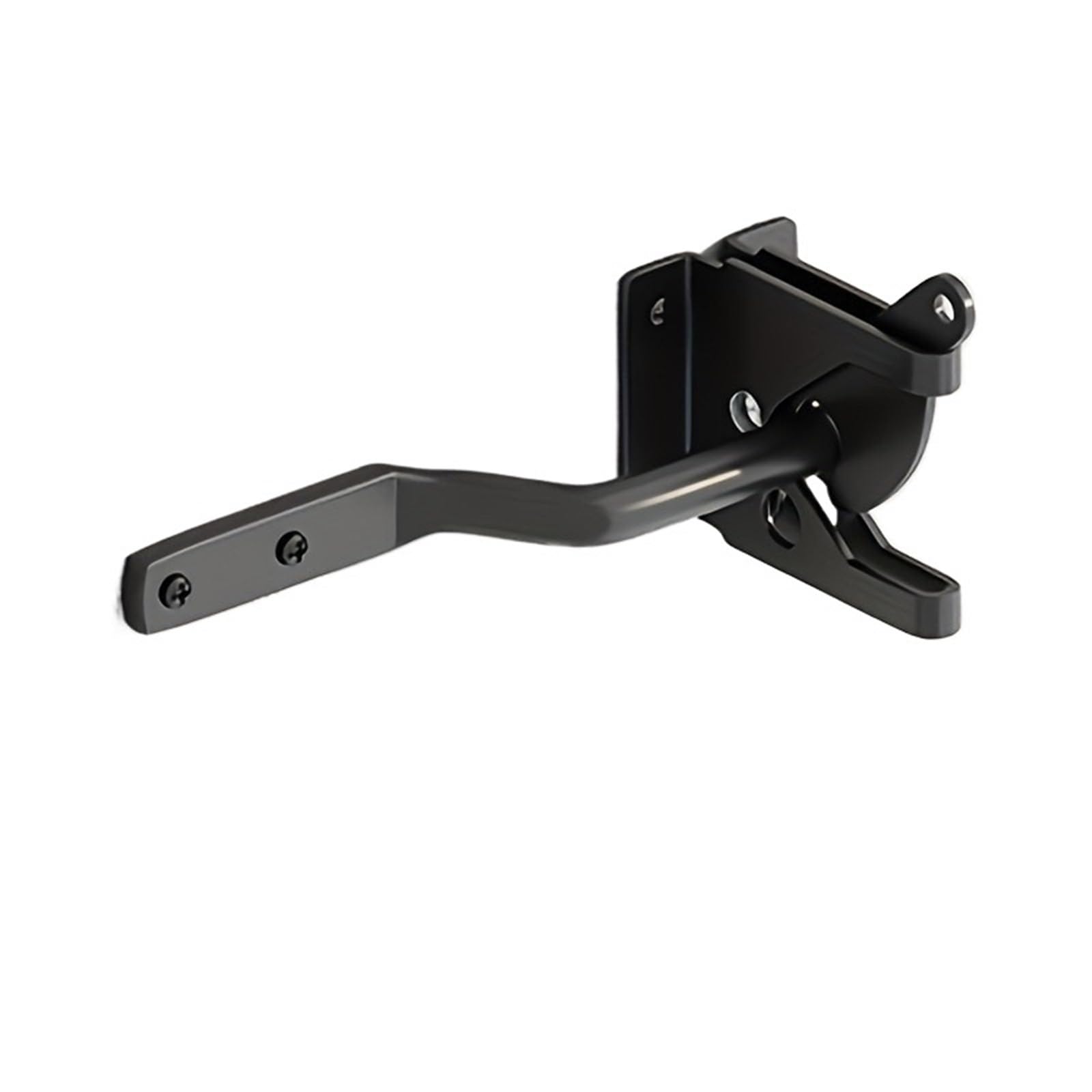 Garden Gate Lock Auto Gate Latch with Bolt for Pasture Garden Fence Farm Carbon Steel Automatic Slam Catch Hardware Supplies(Black-116mm)