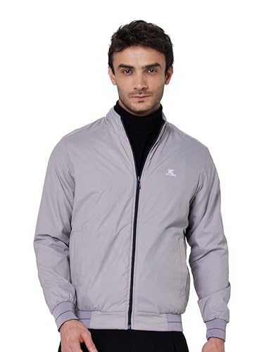Image of Qube By Fort Collins Men's Polyester Standard Length Regular Fit Reversible Winter Jacket with Ribbed Cuffs & Hood - Warm, Stylish & Versatile