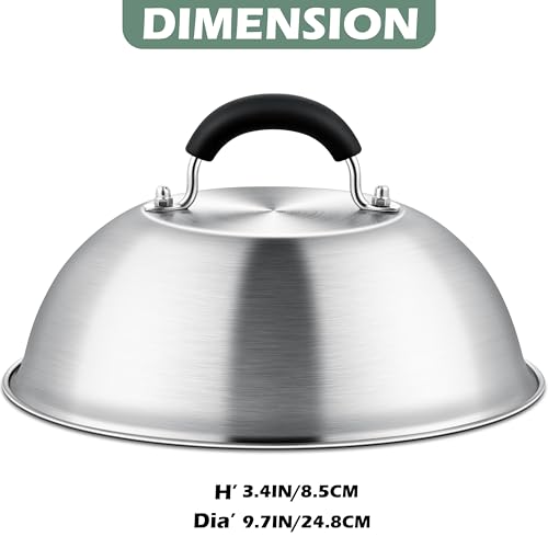 Set de 2 Tapas para Basting de 9.7IN en Acero Inoxidable miniatura 2