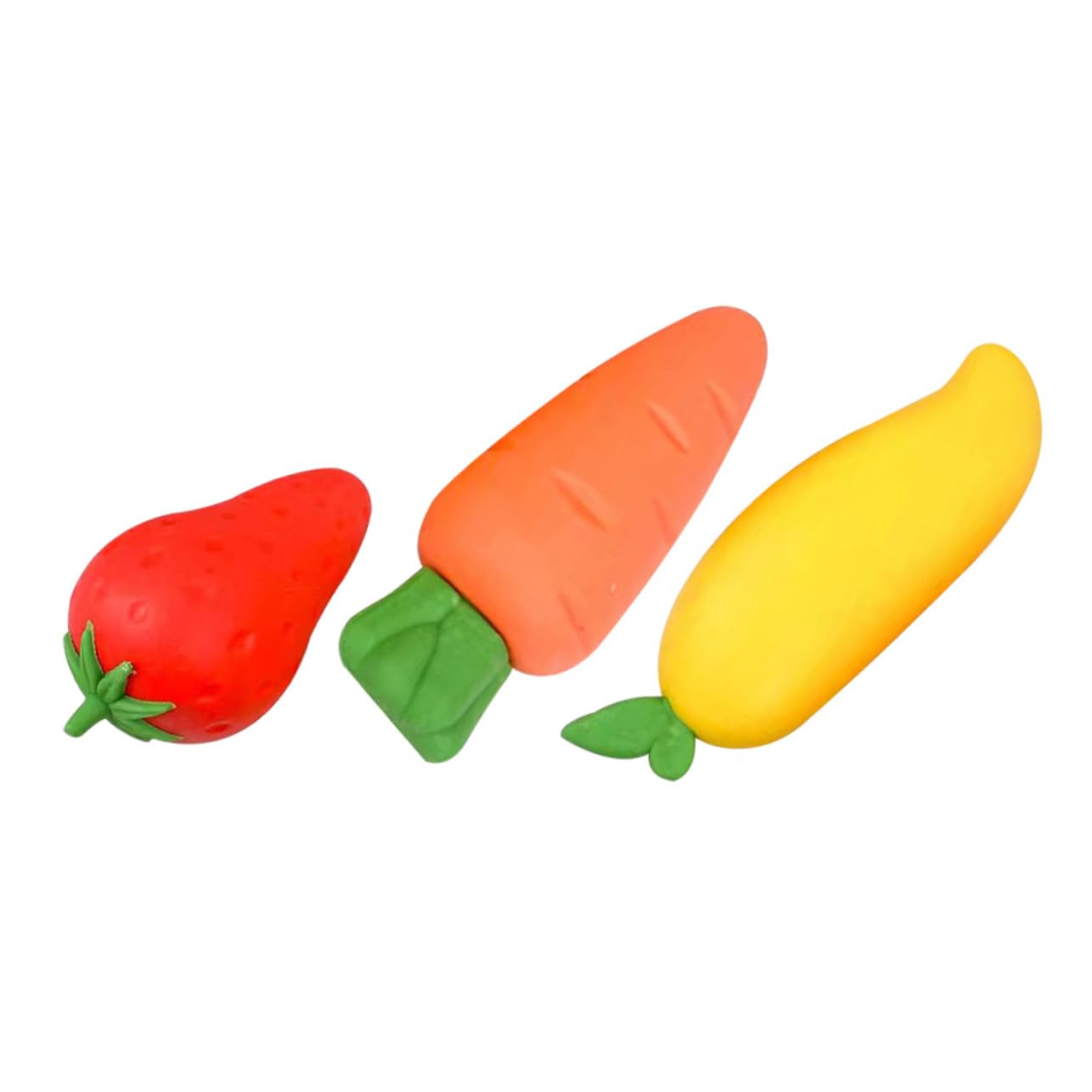 Abaodam 15stücke Kawaii Mini Früchte Radiergummis Kreative Erdbeere Mango Und Karotte Multifunktionale Schulbedarf Radierer Für Studenten Für Klassenzimmer Und Büro