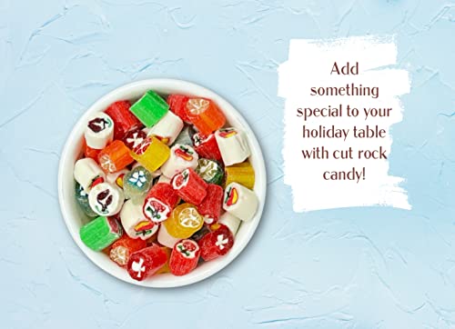 Goodland Farms Old Fashioned Christmas Cut Rock Hard Candy, Rock Candy Nostalgic Retro Candy, Wholesale Bulk Candy (1 Pound)