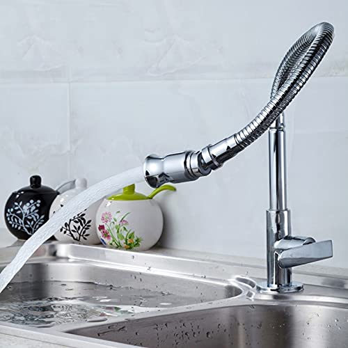 Mitigeur de cuisine eau froide robinet simple rotatif et flexible pour évier lavabo