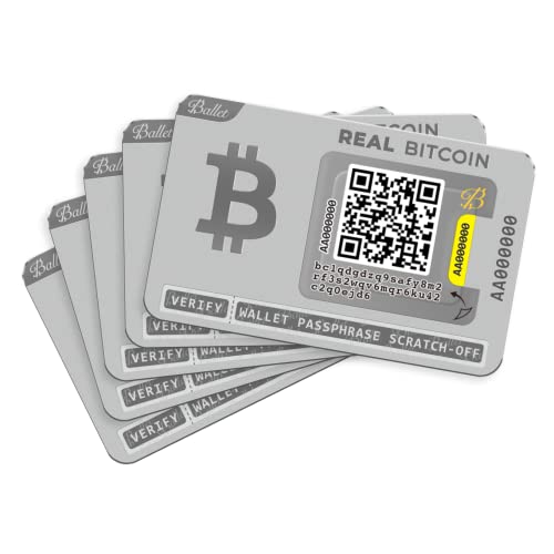 Evita hackeos con Ballet Bitcoin billetera fría física tipo tarjeta offline sin USB pack de 5