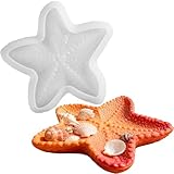 QUDYNZAL 1 Pc Exquisite Starfish-Shaped Silicone Tray Mold Unique Storage Container Epoxy Resin Casting Mold for DIY Jewelry Small Ornaments Home Decorations Candlesticks Soap Dishes Art Crafts