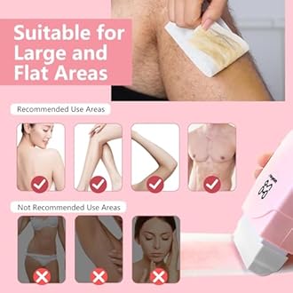 Waxfans Roll On Wax kit,Waxing Kit for Sensitive Skin, Wax Roller, Roll On Wax Warmer for Hair Removal,at Home Waxing Kit for Women men,Soft Wax Heater for Larger Areas of the Body(pink)