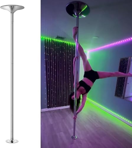 Dance Pole Permanent Ceiling Mount Commercial Fitness Stripper Pole，Removable Spinning Dance Pole Kit - Steel Stripper Pole for Home Fitness, Party & Club Use - Easy Installation,