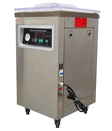 TECHTONGDA Vacuum Sealer Packaging Machine Stainless Steel for Fruits Vegetables DZ400 Single Chamber Sealing Length 15.7inch