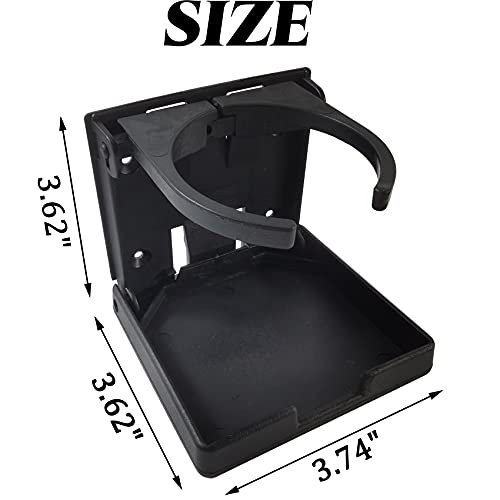Portavasos Plegable Ajustable Negro 2 Piezas miniatura 2